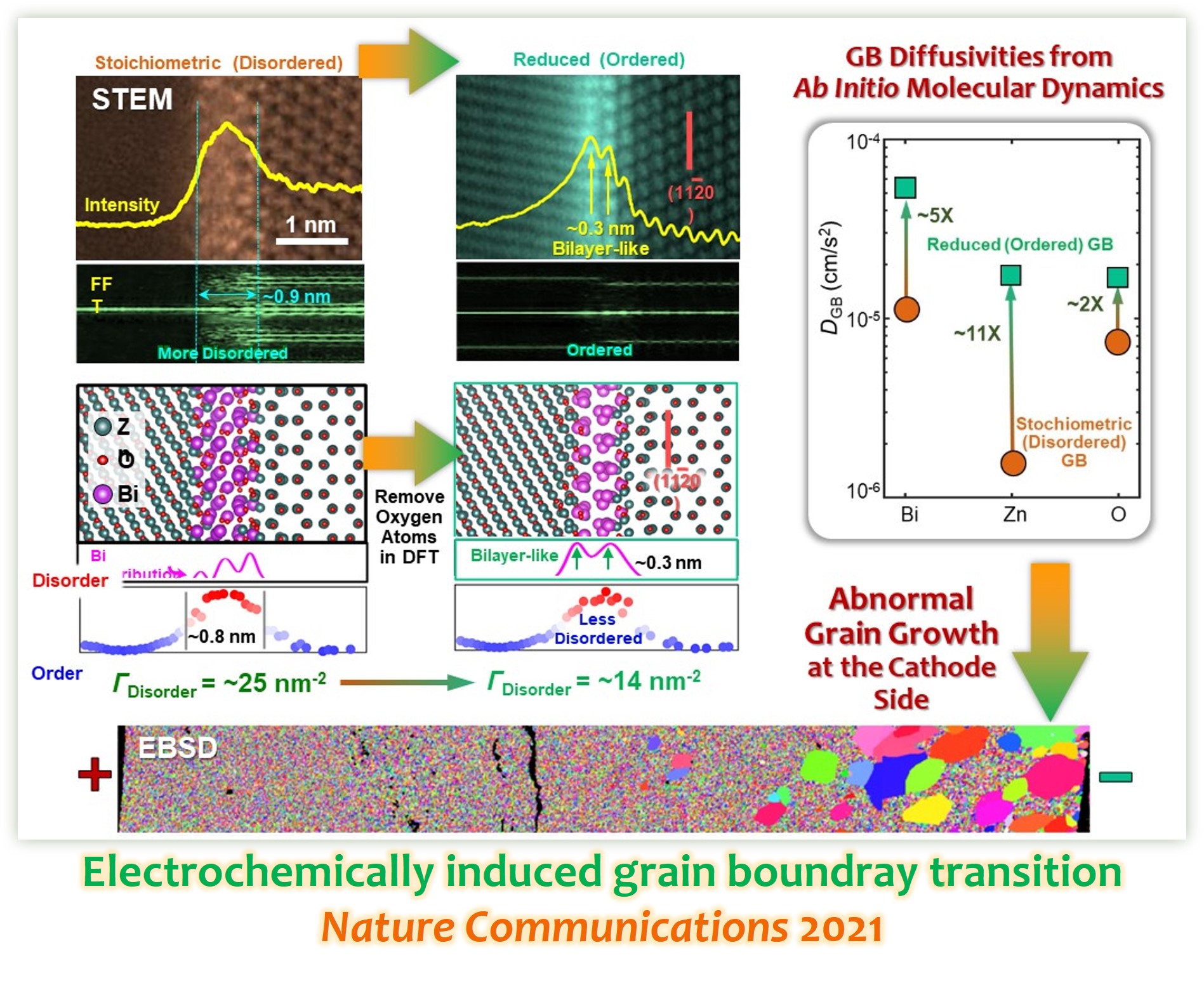 Electrochemically Induced Grain Boundary Transition